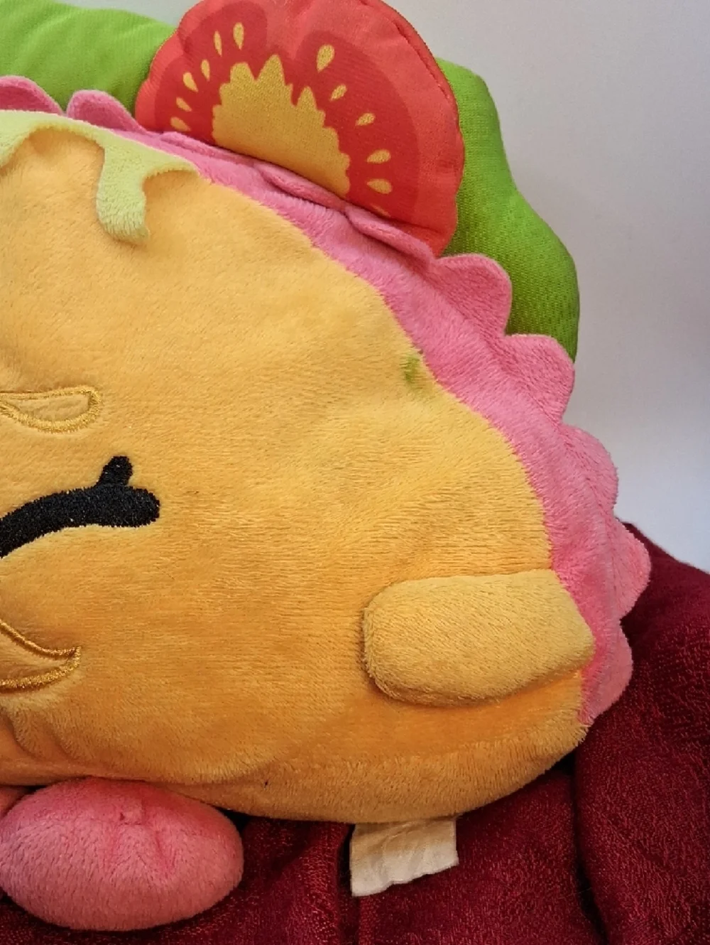 Shopkins Smiling Taco Plush Pillow in Yellow, Pink & Green